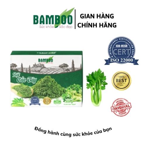 Sản phẩm dùng thử thanh bột Cần Tây, Rau má, Chùm ngây BAMBOO nguyên chất, siêu mịn gói 3g