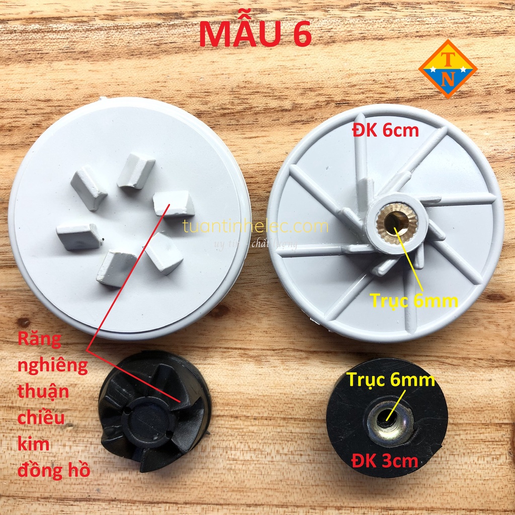 Bánh Răng Máy Xay Sinh Tố Các Loại : Vấu Truyền Động , Nhông Máy xay Thông Dụng - Phụ kiện máy xay sinh tố các loại