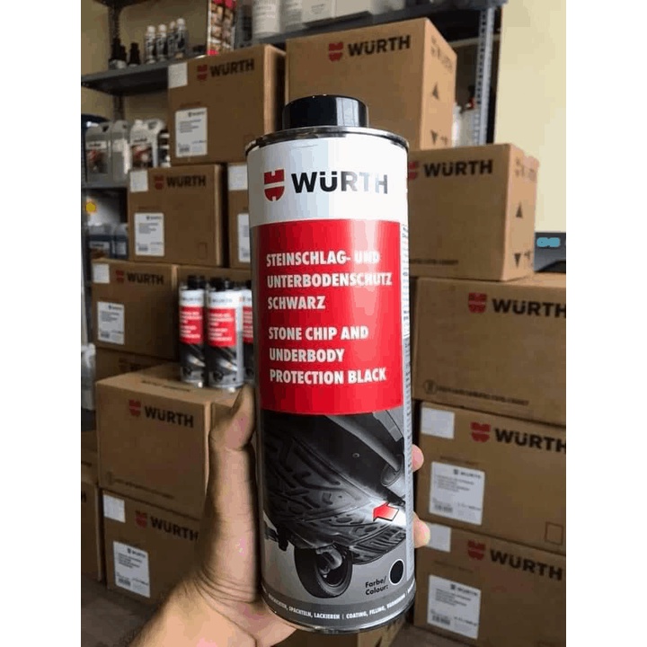 Sơn Phủ Gầm Cao Su Non WURTH 1000ml - Hạn chế Tiếng Ồn, Đá Văng, Ngập Nước - Công nghệ Đức