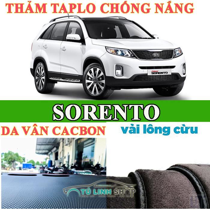 Thảm taplo KIA SORENTO bằng lông Cừu 3 lớp hoặc Da Cacbon