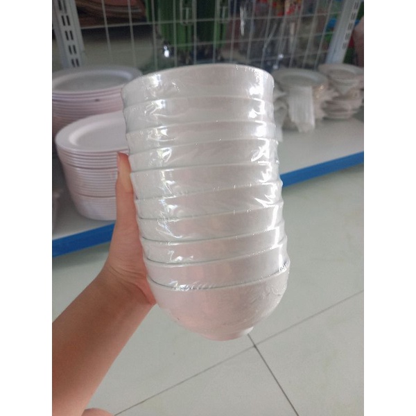 10 Bát Ăn Cơm TB Trắng Loại A Bát Cơm Trắng Sứ Thái Bình Không Chì