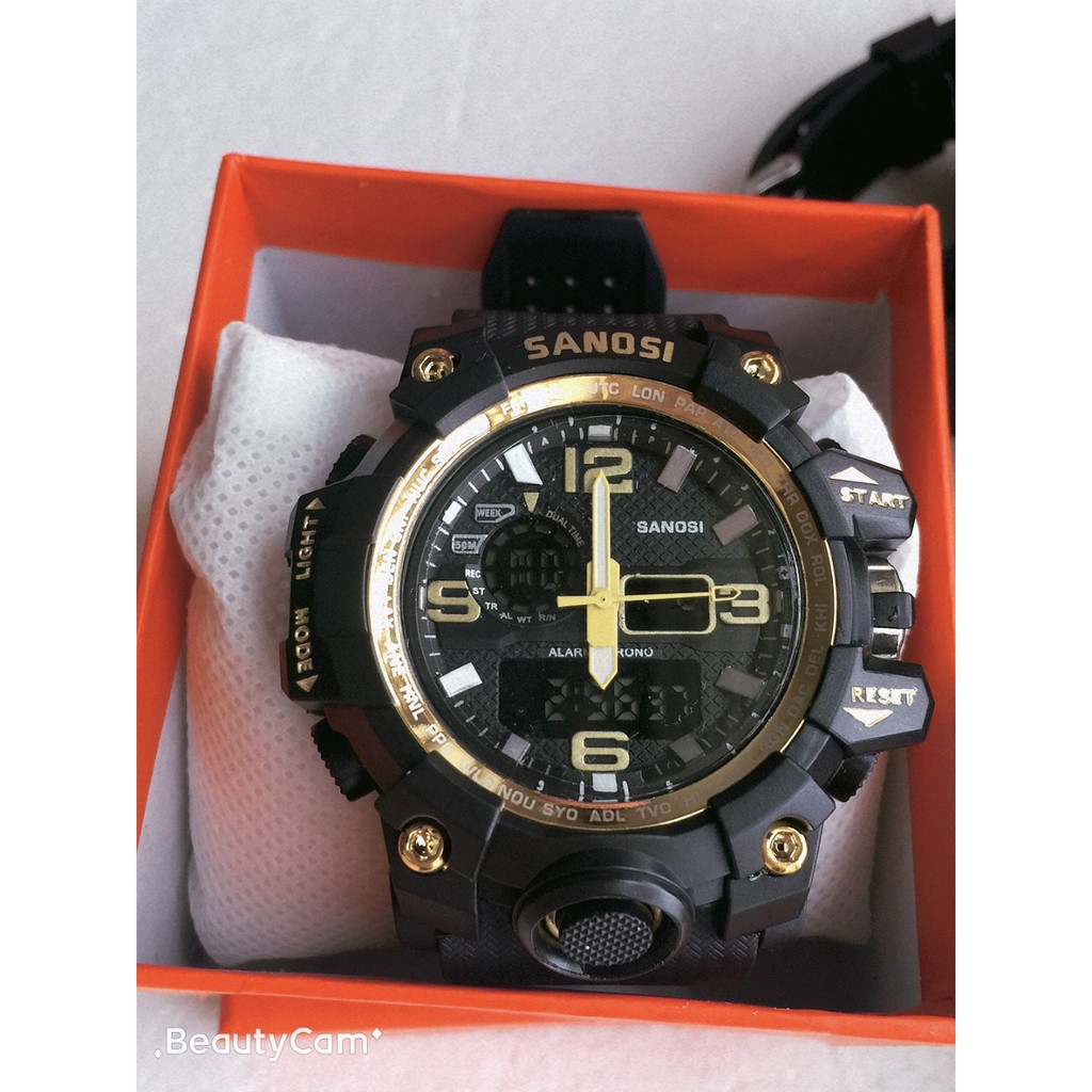 Đồng hồ thể thao nam SANOSI điện tử đẳng cấp Quân đội Siêu chống nước 5atm