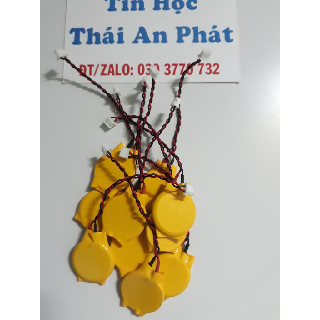 Pin Cmos CR2032 3V loại có dây,3 lỗ cắm,dành cho laptop để lưu cấu hình Bios và ngày giờ | BigBuy360 - bigbuy360.vn