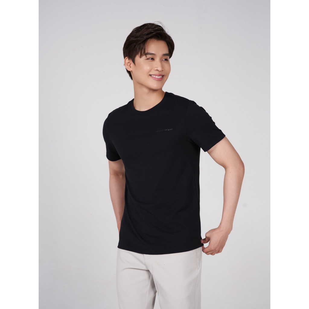 Áo thun nam YODY, áo phông cổ tròn trơn màu chất cotton mềm mại, hút mồ hôi, có áo gia đình TSM5201