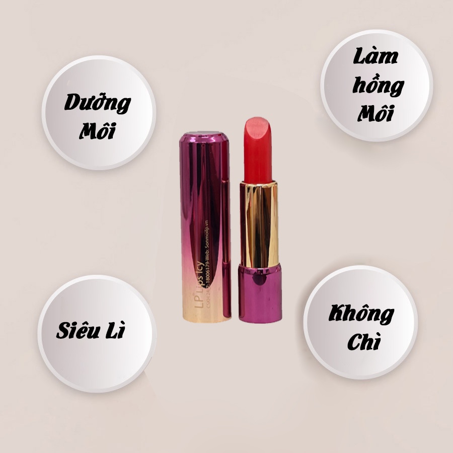 Son Lì Không Trì Siêu Mượt Mềm Mịn Dưỡng Môi  Tặng Kèm Son Dưỡng Colagen Cùng Hãng