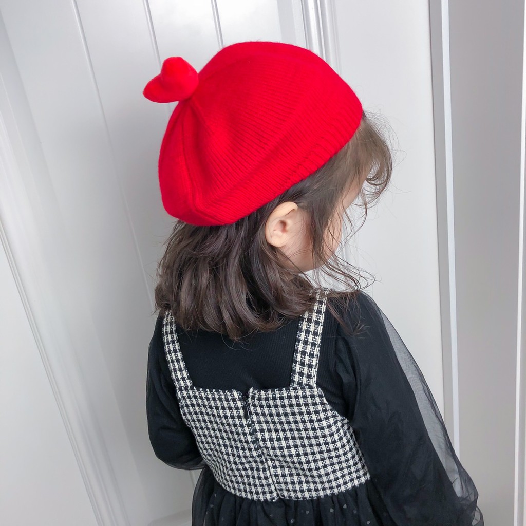 Mũ Beret Màu Trơn Thời Trang Hàn Quốc Cho Bé
