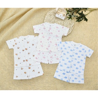 Bộ moon cộc tay cúc giữa