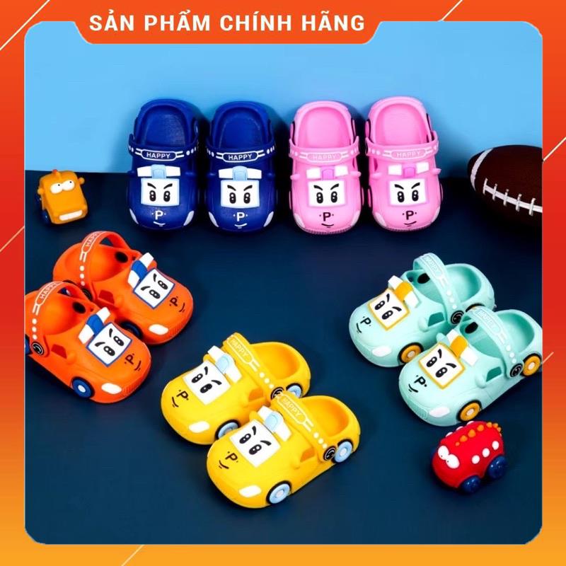 Giày sục ô tô, Dép Sục hoạ tiết ô tô cho bé trai bé gái  siêu ho, Siêu êm cho bé