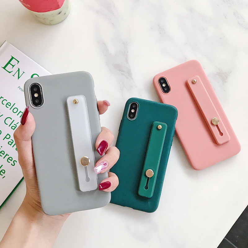 Ốp điện thoại mềm màu Pastel có dây đeo cho OPPO R9SPlus F1S F5 F7 A39 A57 A7 A5S OPPOF1s OPPOF5 OPPOF7 OPPOA83