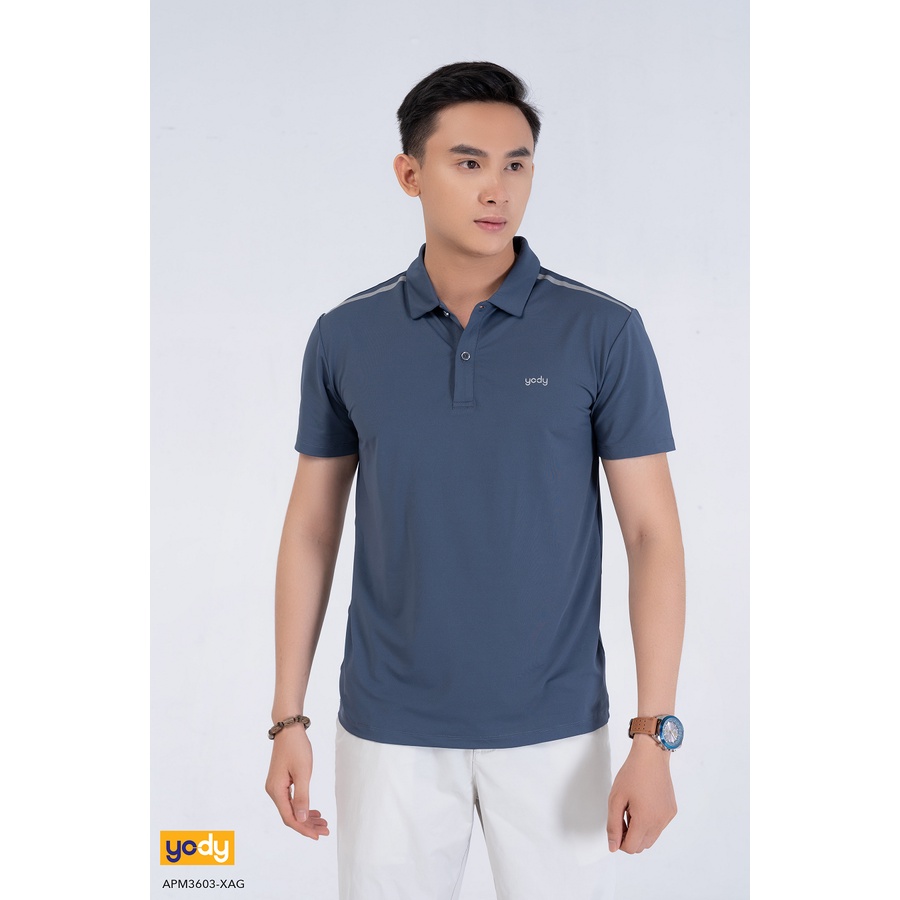 Áo Polo nam YODY kiểu dáng thể thao thun cotton STM5023