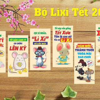 (Mẫu mới) Combo 10 cái bao lixi 2020