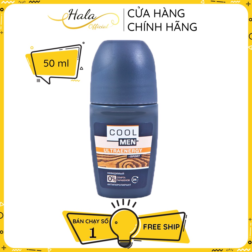 Lăn khử mùi nam Cool men ULTRAENERGY dành cho người hoạt động thể thao nhiều - BioTopcare Official