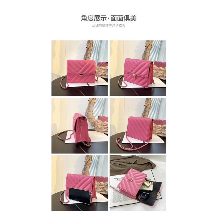 JASMIN NOIR  Túi đeo vai  hình vuông cỡ nhỏ kiểu retro thời trang cho nữ