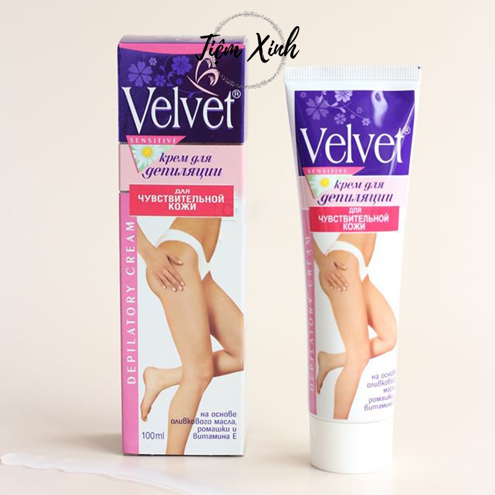 Kem tẩy lông Velvet Nga 100ml kem wax lông và tẩy lông body nhanh chóng, an toàn