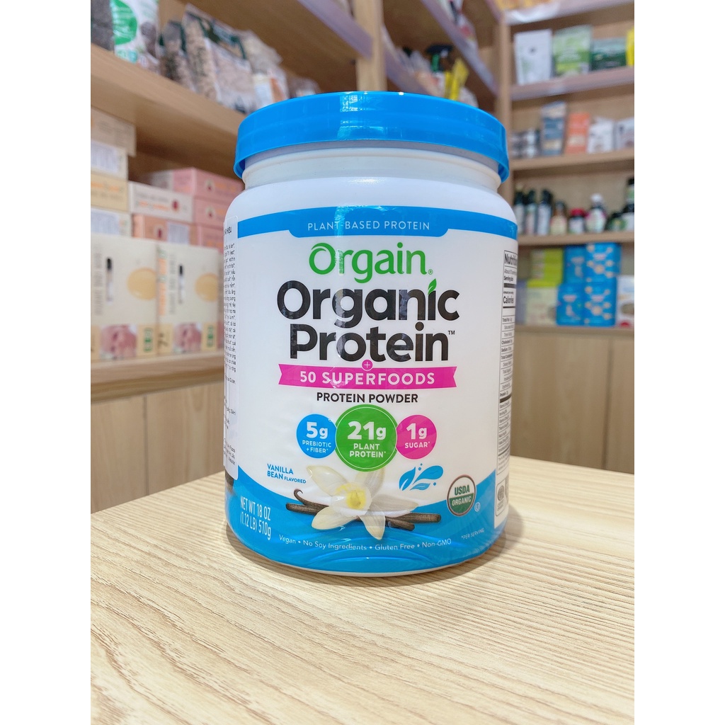 Protein thực vật Orgain hữu cơ hương socola 510g và 918g - Date: 5/2023 - Nhà hữu cơ