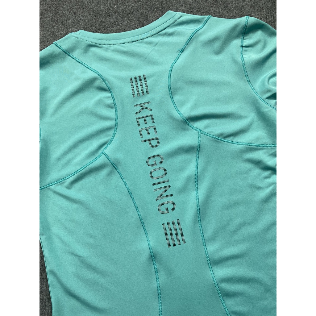 ÁO THUN NỮ TAY DÀI ___KEEP GOING  thể thao gym -yoga ___co giãn mã TN 020