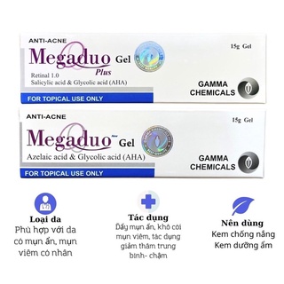 Gel giảm mụn ẩn và vết thâm gamma megaduo gel 15g - hàng công ty