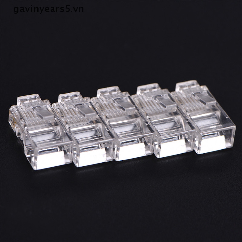 Bộ 50 Đầu Nối Mạng Pha Lê RJ45 CAT5 8P8C Chuyên Dụng Cho Máy Tính