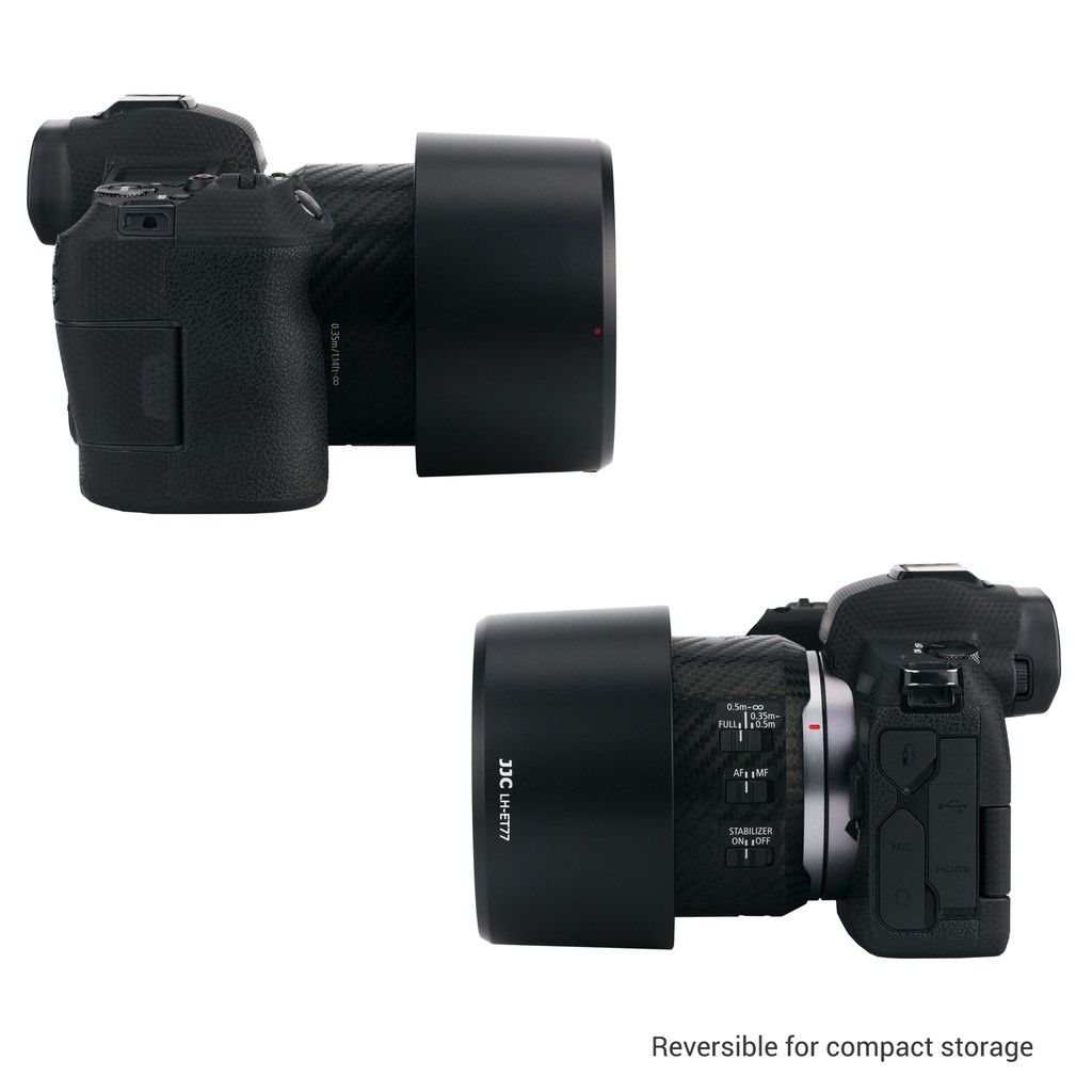 JJC LH-ET77 Loa Che Nắng Máy Ảnh Thay Thế ET-77 Cho Ống Kính Canon RF 85mm F2 Macro IS STM