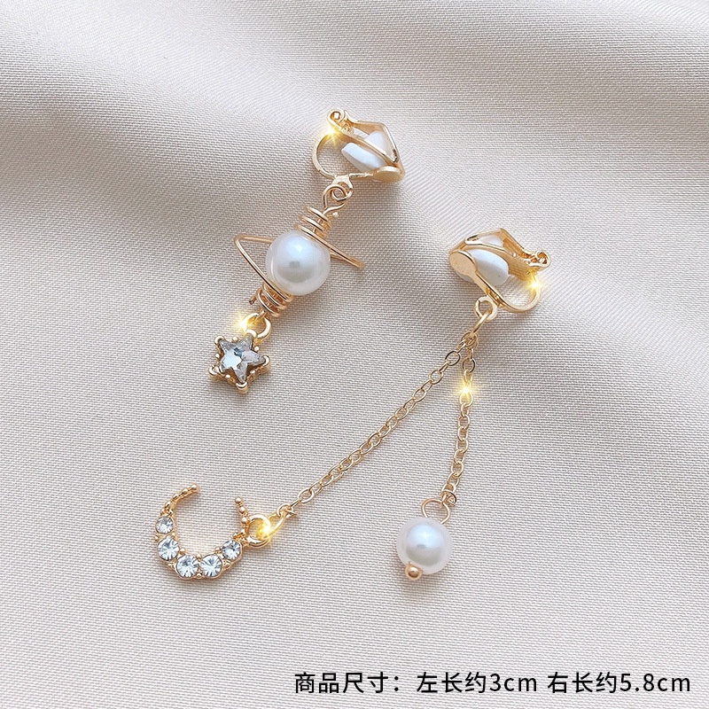 Khuyên Tai Kẹp Bông Tai Dạng Kẹp Thả Dây Tua Rua Không Gây Dị Ứng Thời Trang Mới 2022 Cho Nữ