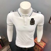 ÁO THUN NAM THIÊU LÔ GÔ CỔ BẺ