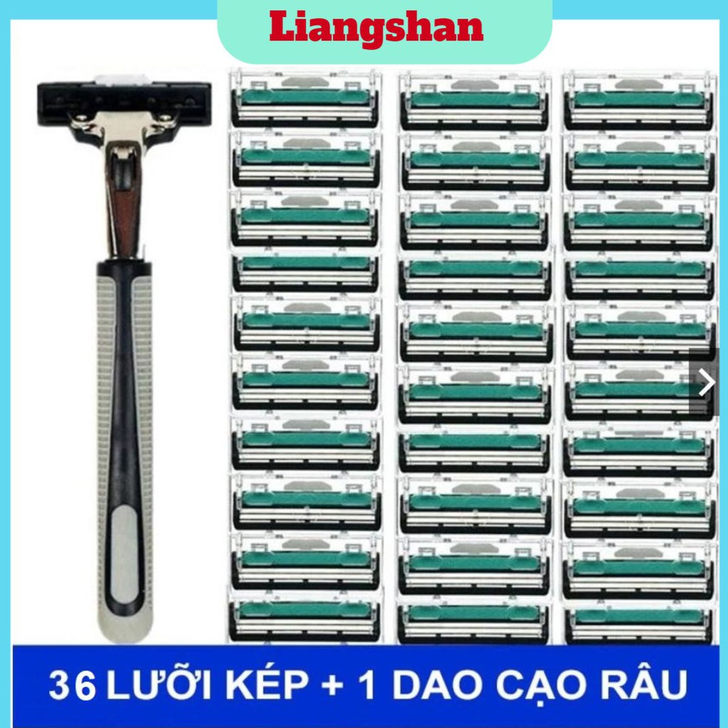 Dao cạo râu🍁FREESHIP🍁dao máy cạo râu 36 lưỡi kép tiện lợi bền bỉ kèm 1 tuýp kem bôi