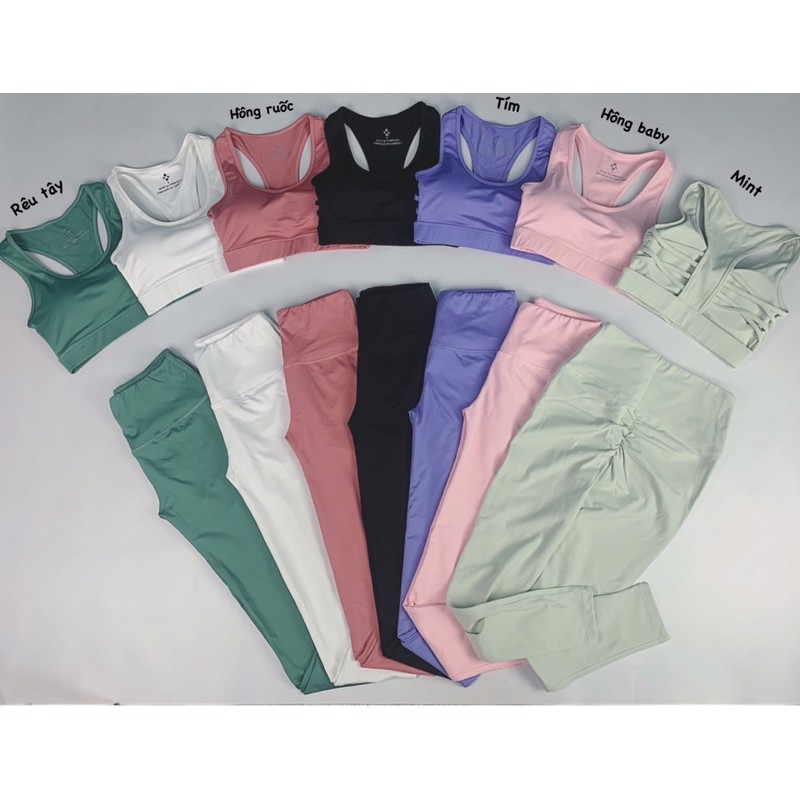 [ FREESHIP TOÀN QUỐC ] Set Tập Thể Thao Đan Lưng Chun Mông