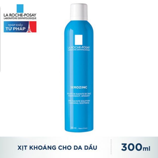 Xịt khoáng làm dịu da cho da dầu mụn Serozinc La roche posay