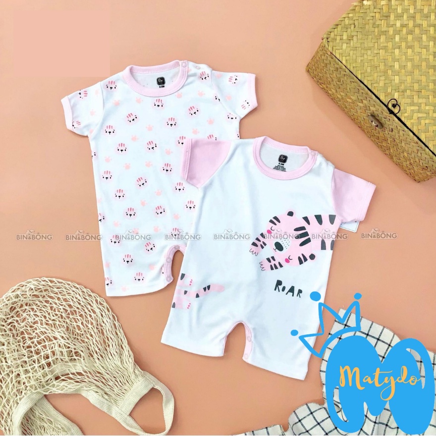 Body đùi cộc tay mẫu chú hổ 2022 chất cotton giá rẻ hình đáng yêu bộ đồ liền thân cho bé trai bé gái từ 0 đến 12 tháng