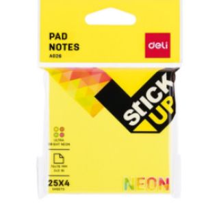 Giấy note dạ quang deli 3×3