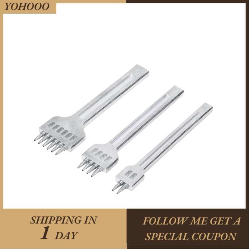 Bộ 3 Mũi Đục Lỗ Đồ Da 2 / 4 / 6 Prong