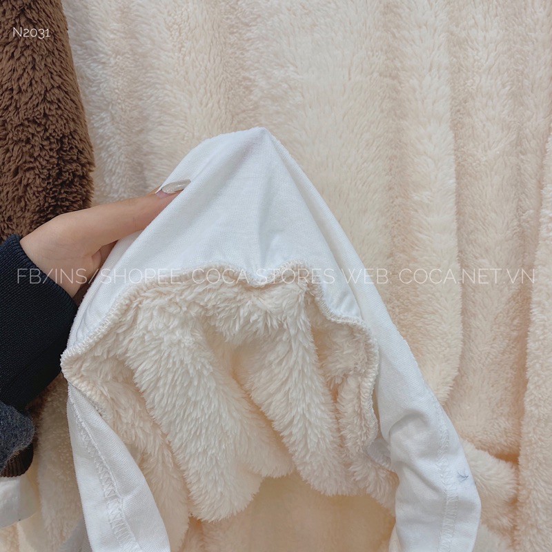 [Mã WARUN27 giảm 12k đơn 99k] [N2031]🤎 Áo SWEATER lông cừu mix liền vạt trắng (Có sẵn/ảnh thật) | BigBuy360 - bigbuy360.vn