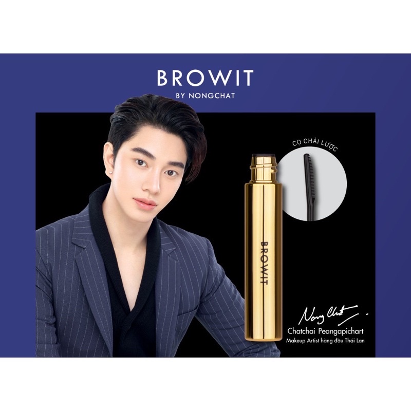 Mascara NongChat Browit Thái Lan làm dày, dài cong mi, chuyên dụng cho makeup