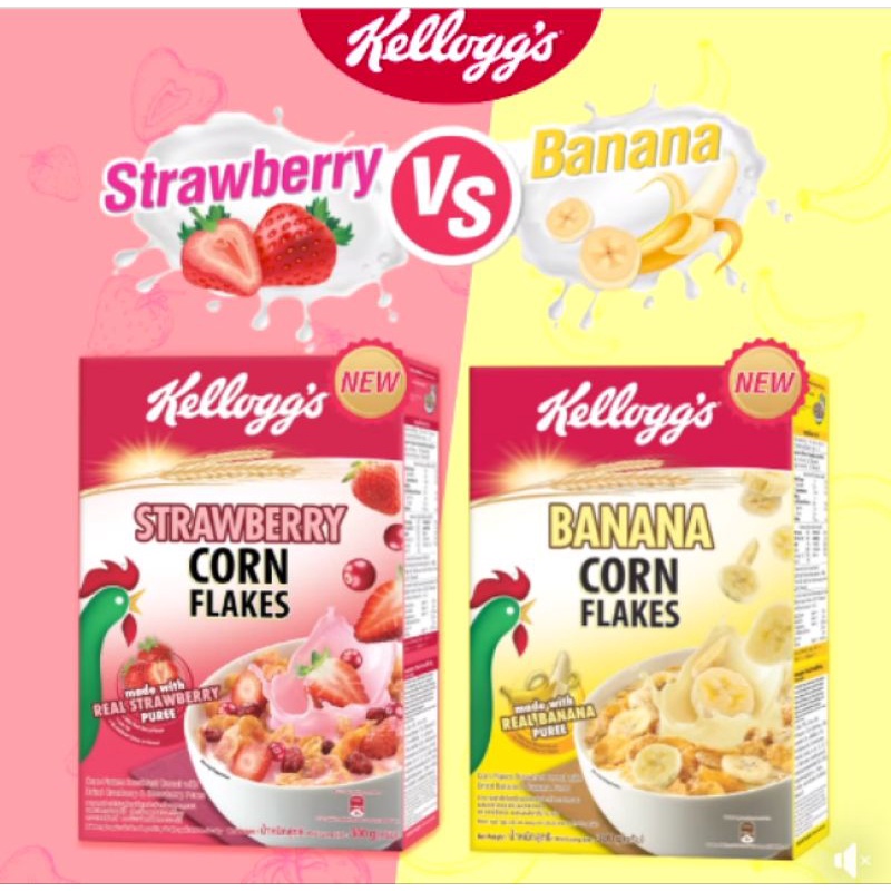 Ngũ Cốc Ăn Sáng Kellogg's Corn Flakes Strawberry 180g