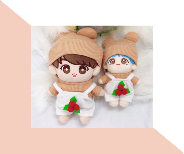 Set beanie gấu cho doll 20cm và 15 cm