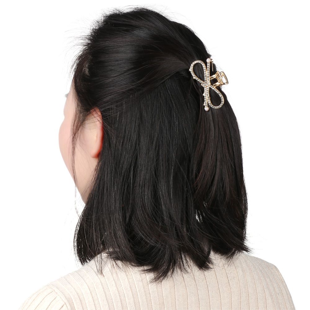 Kẹp tóc hình cá mập đính ngọc trai giả bằng hợp kim thời trang cho nữ