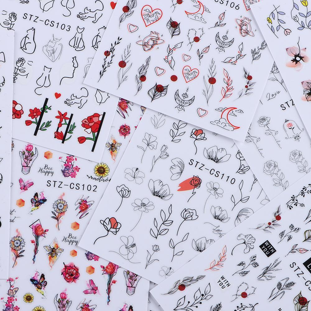 XIANTIN Sticker Dán Móng Hoạ Tiết Hình Học