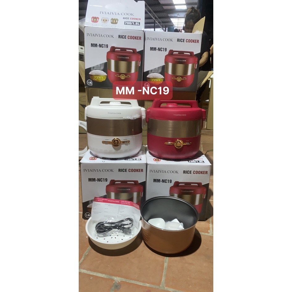 Nồi cơm điện IVIAIVIA COOK MM-1800 Dung tích 1.8L Công xuất 700W Lòng Siêu Dày Cơm Ngon, Bảo Hành 12 Tháng