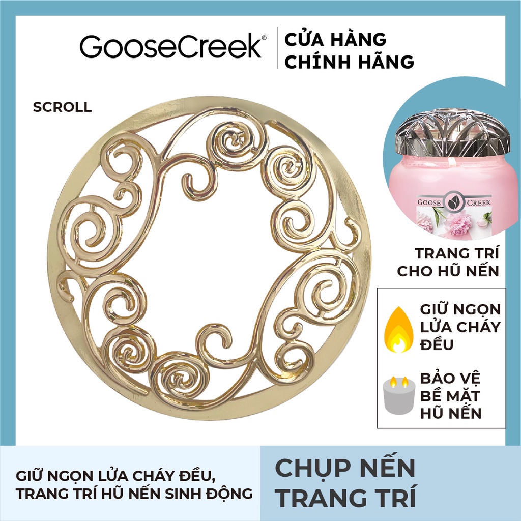 Chụp nến trang trí - Antique Gold Scroll