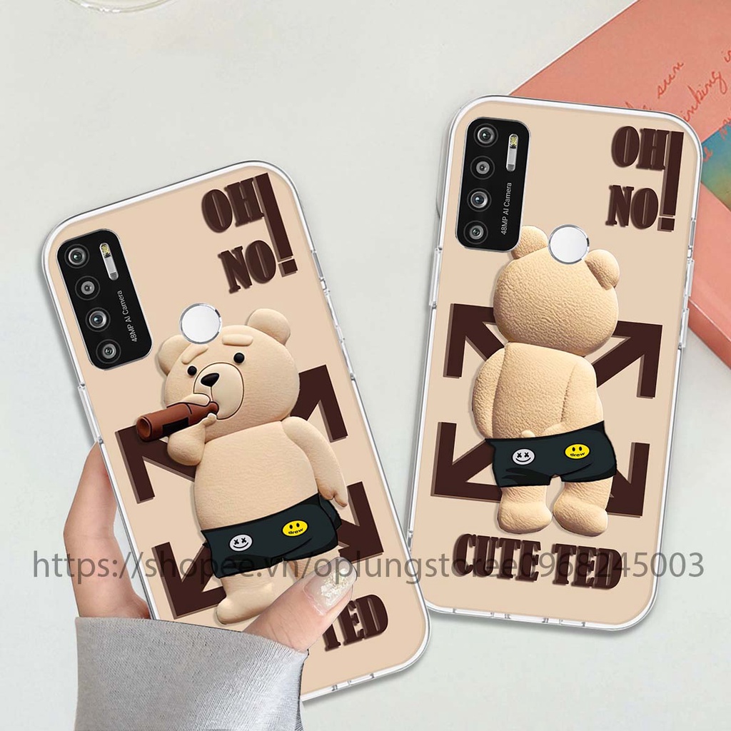 Ốp lưng Vsmart Star 5 / Joy 4 / Live 4 in hình 3D gấu cute cool ngầu giả nổi.
