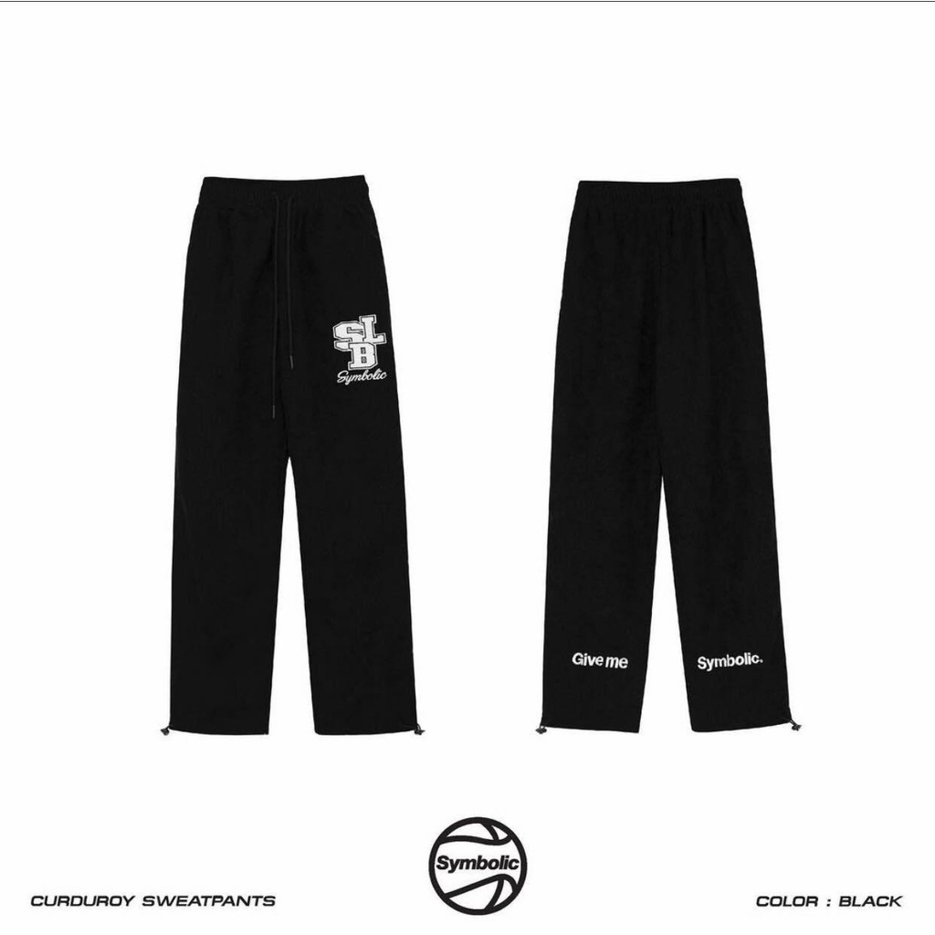Quần ống xuông dây rút Corduroy Sweatpants Symbolic
