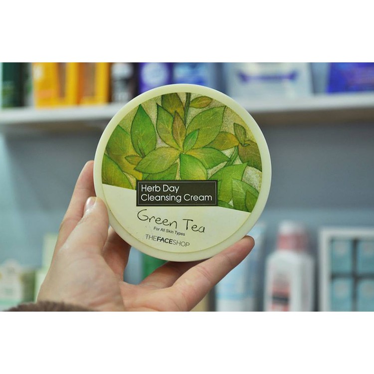 Kem Tẩy Trang The Face Shop Herb Day 365 Cleansing Cream Green Tea