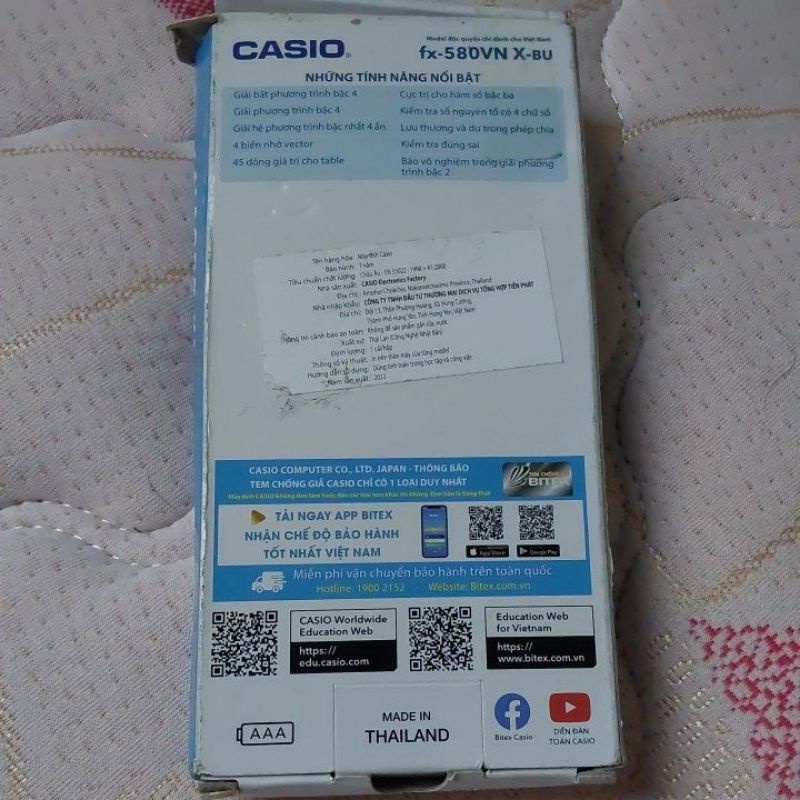 Máy tính Casio FX 580VN X - Xanh