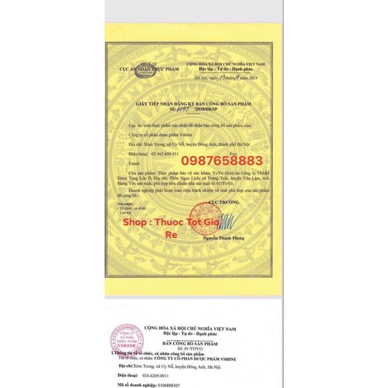 Sắt ống YOYO Gold - Bổ sung Sắt cho người thiếu máu | Thế Giới Skin Care