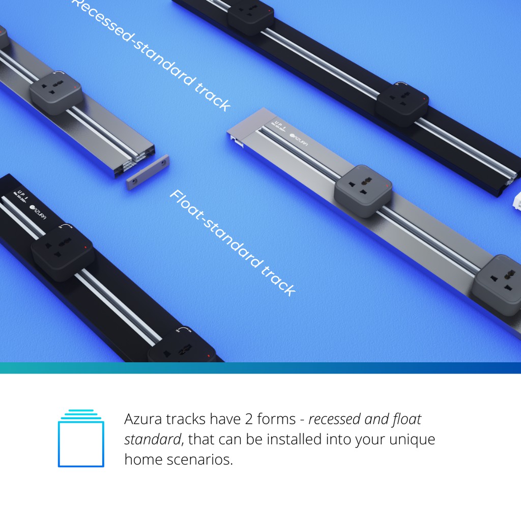 Ổ cắm thanh ray AZURA AUS-TRK0800 - Hàng Chính Hãng