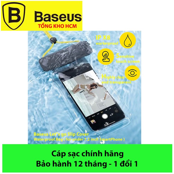 Túi chống nước cho điện thoại Baseus Let''s go Slip Cover Waterproof Bag ( for under 7.2 inch SmartPhone )