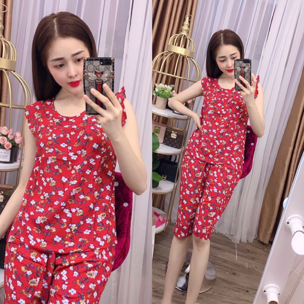 ĐỒ BỘ TOLE MẶC NHÀ HOA NHÍ DỄ THƯƠNG, GIAO HOA NGẪU NHIÊN, CÓ SIZE 40-75KG -TL24