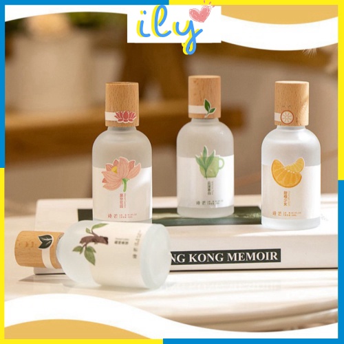 Nước Hoa Body Mist Shimang  Nắp Gỗ Thân Thủy Tinh Vỏ Mờ Sang Trọng ILY