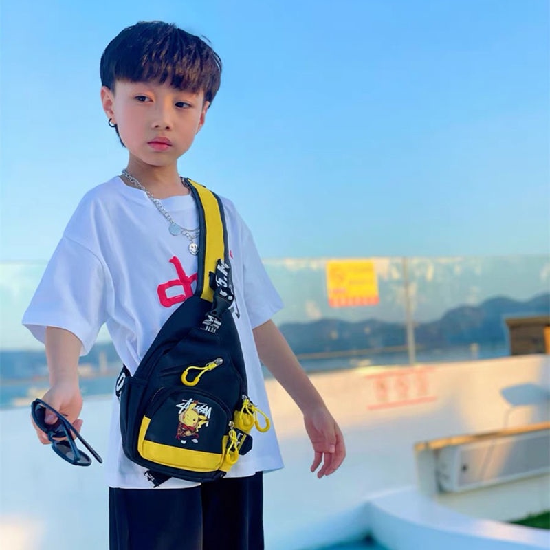 Túi Đeo Chéo Trước Ngực Họa Tiết Hoạt Hình Dễ Thương Phong Cách Đường Phố Thời Trang 2022 Cho Bé Trai Gái