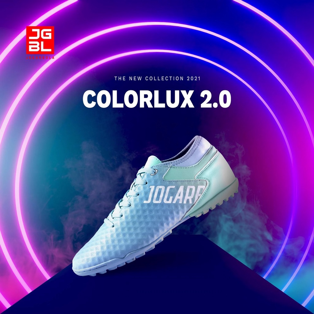 Giày bóng đá nam cỏ nhân tạo Colorlux 2.0 Màu Xanh cổ chun phong cách thời trang chính hãng Jogarbola Nhật Bản